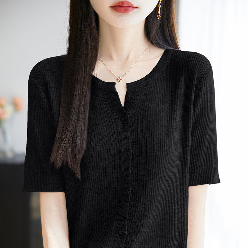 Summer thin knit cardigan