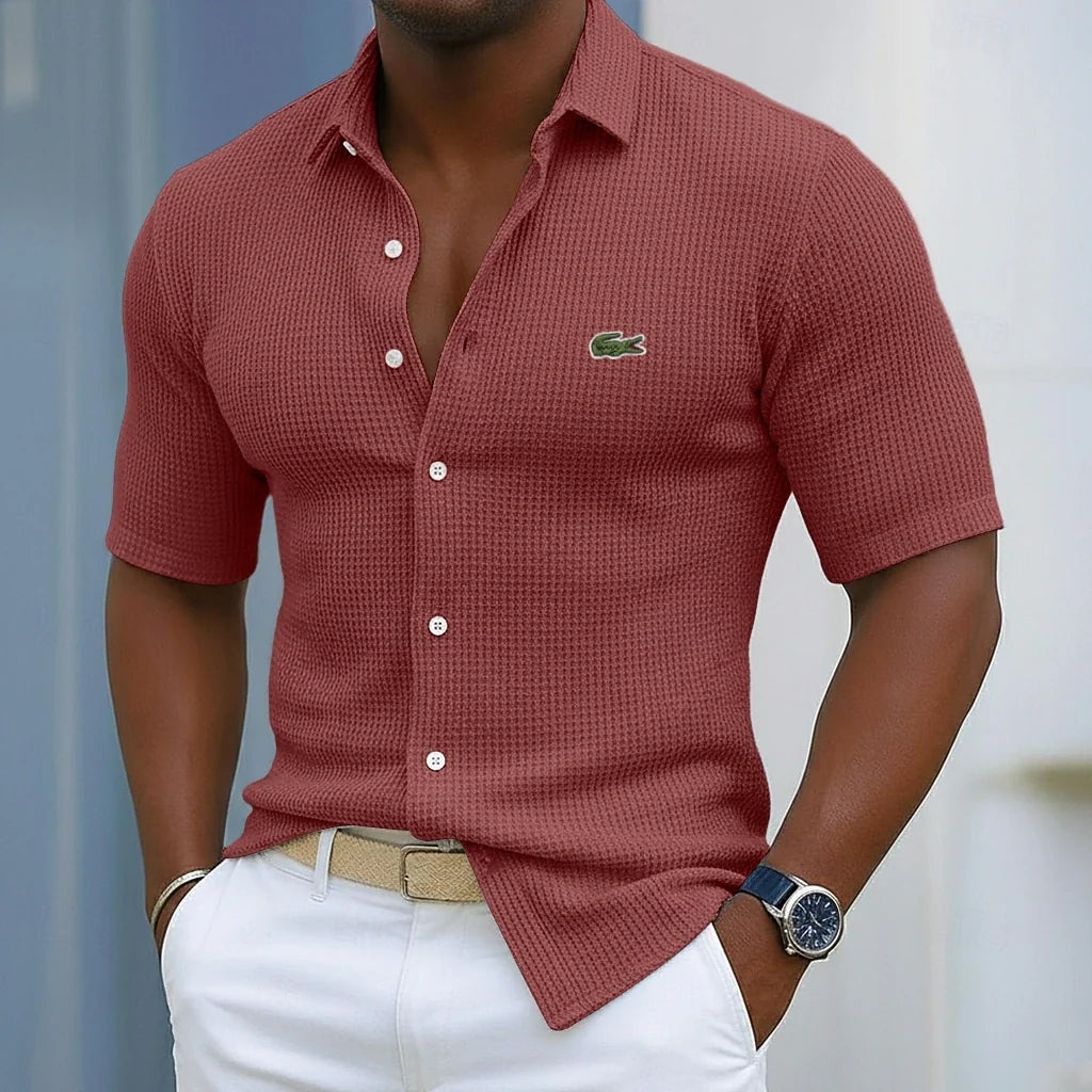 Men's Pure Cotton Casual Short-Sleeve Shirt