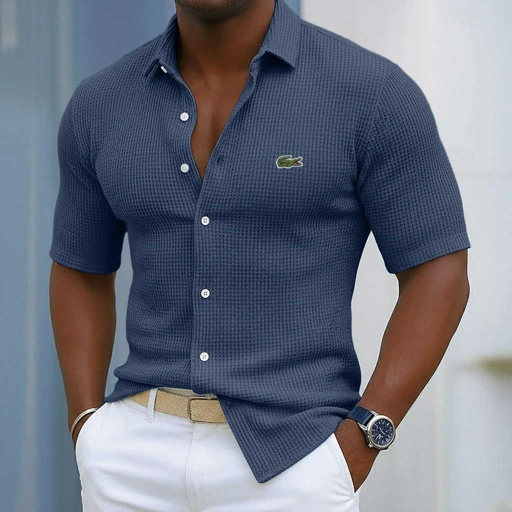 Men's Pure Cotton Casual Short-Sleeve Shirt