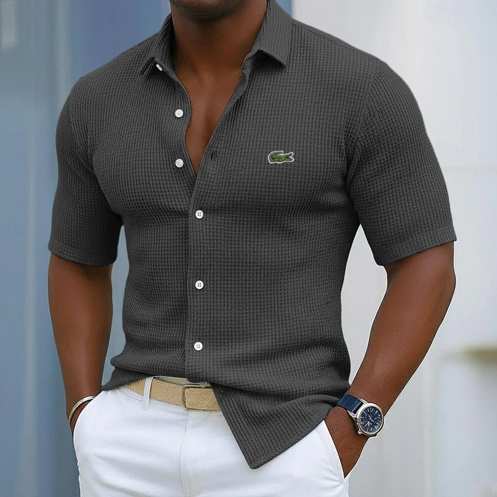 Men's Pure Cotton Casual Short-Sleeve Shirt
