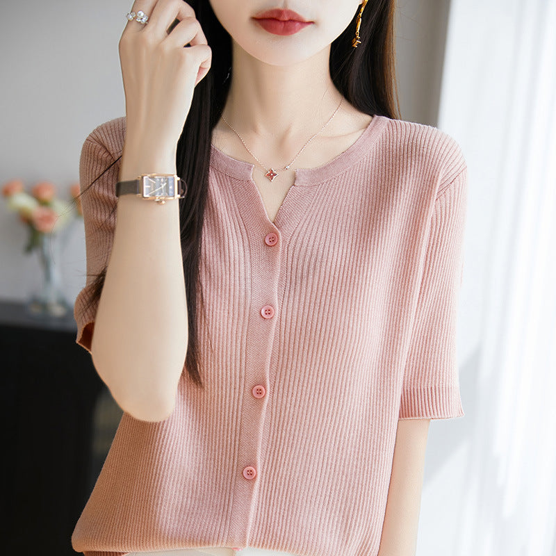 Summer thin knit cardigan