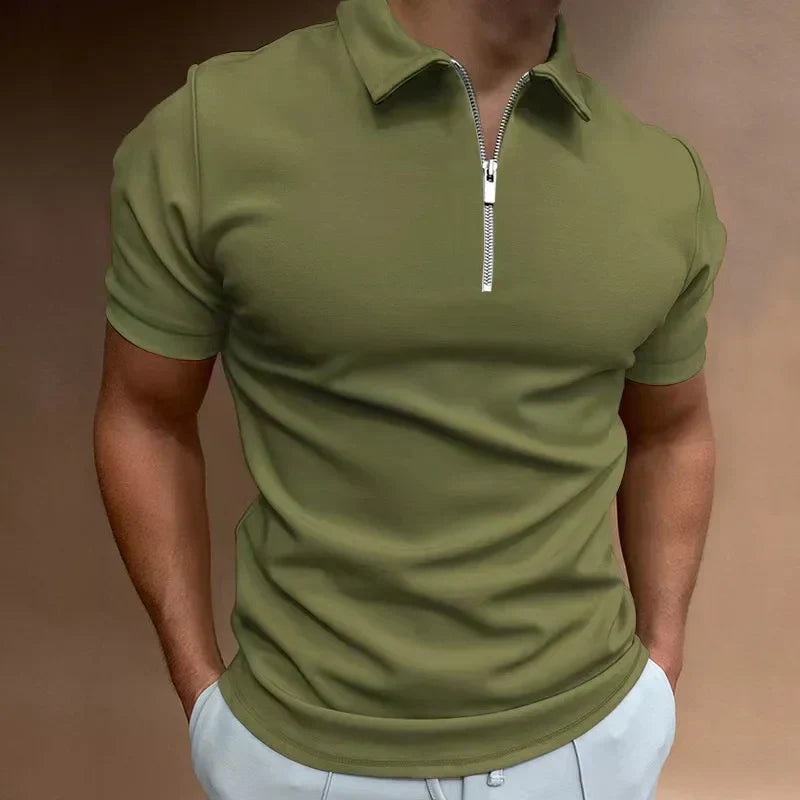 Zipper Polo Shirt