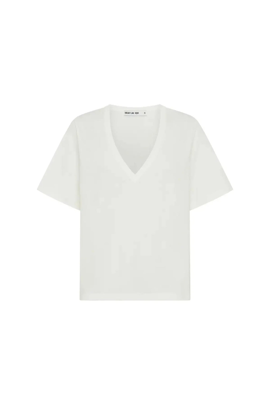 Carter V Neck Tee White