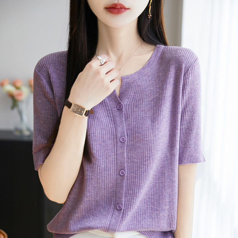 Summer thin knit cardigan