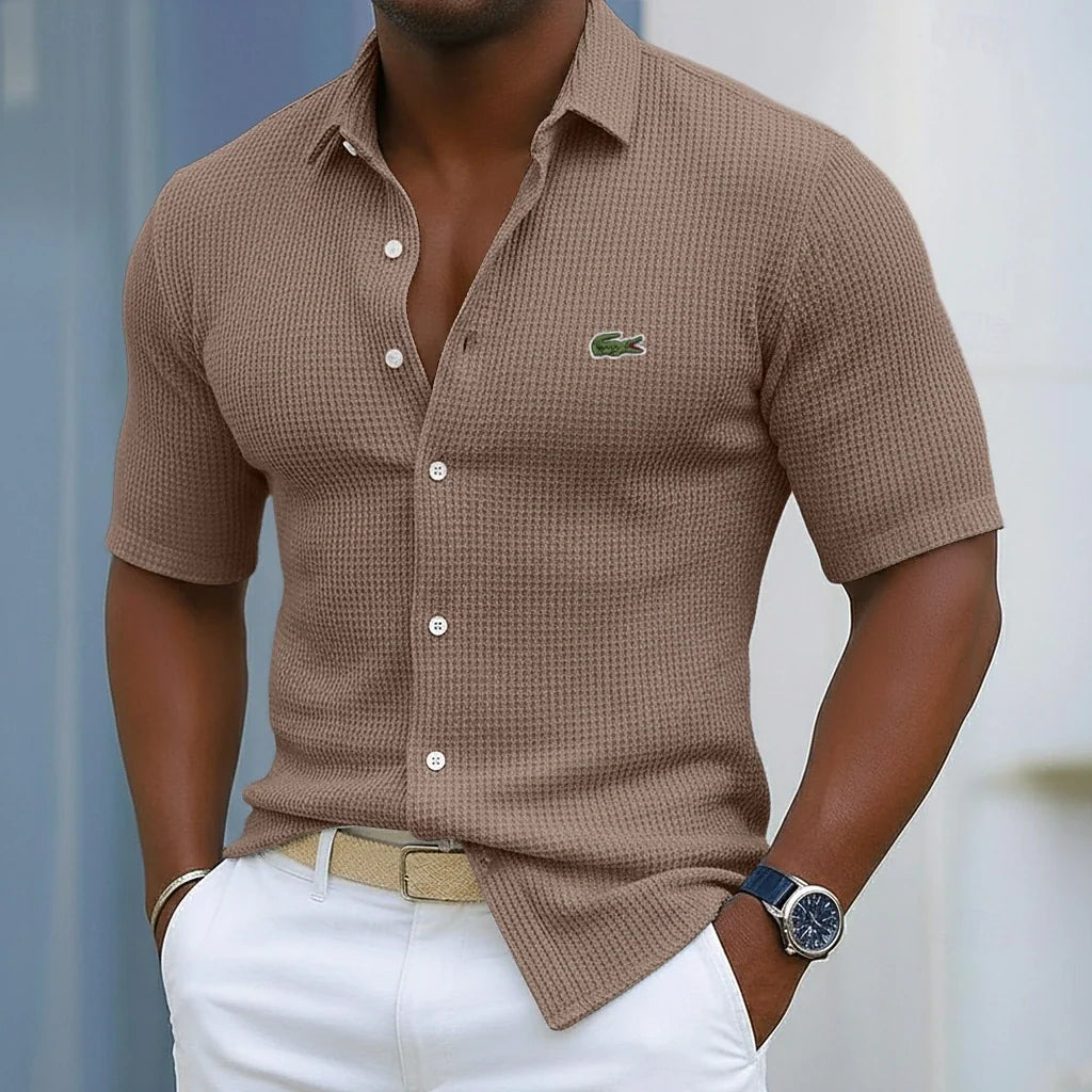 Men's Pure Cotton Casual Short-Sleeve Shirt