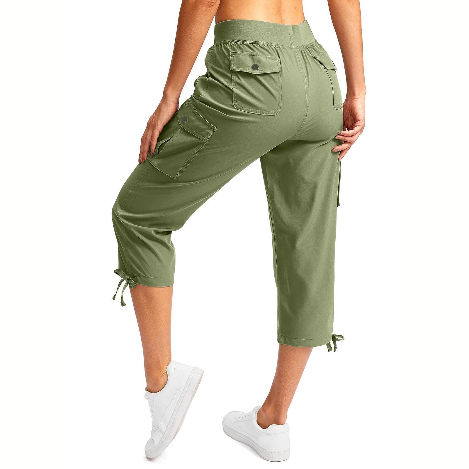 Sporty casual loose-fitting drawstring cargo pants